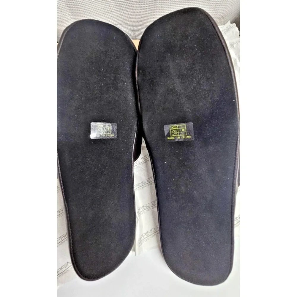 Spring Step Men Nigel Leather Slipper Black Nubuck‎ EU 46 / US 12-12.5 NEW